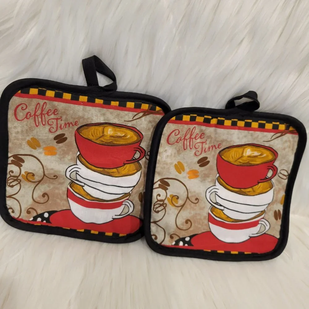 Coffee Time Potholder Set